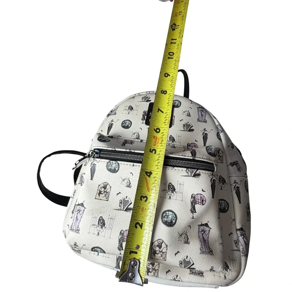 Disney Nightmare Before Christmas Mini Backpack‎ Jack Sally White Faux Leather